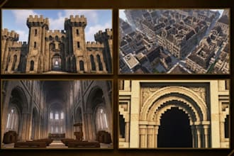 minecraft builder castle city house spawn hub custom maps java bedrock terrain