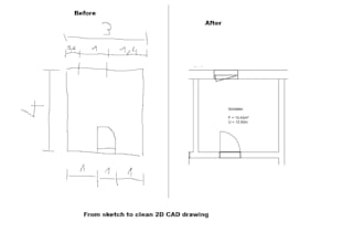 redraw your floor plan from PDF, sketch or image in cad