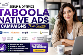 setup and optimize profitable taboola native ads campaign