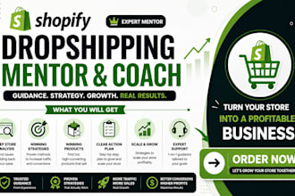 be your shopify dropshipping mentor ecommerce coach shopify consultant