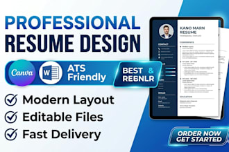 design a professional resume in canva and ms word