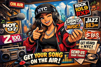 submit your hip hop, rock, or jazz song across new york radio stations