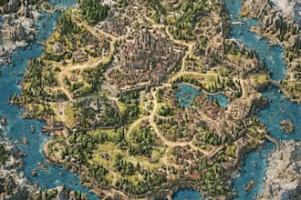 create a custom vintage map with old world style