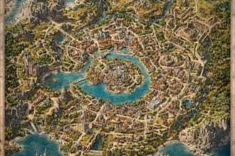create an original treasure, fantasy and pirate map design