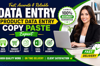 do data entry, product data entry for website, copy paste