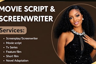 write cinematic movie script, screenplay, screenwriting, short film, screenplay