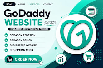 design godaddy website godaddy redesign develop godaddy website seo