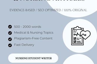 writer health and nursing articles for you