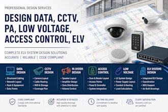 design data, cctv, pa, low voltage, access control, elv