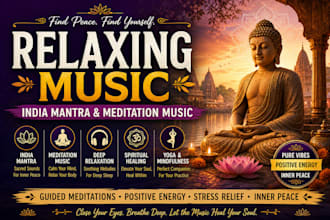 provide relaxing music, india mantra, meditation music, guided meditation, yoga