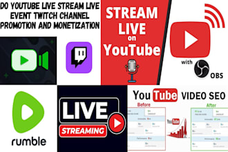 promote youtube live stream event twitch channel promotion and monetization