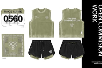 design a high performance activewear and running apparel