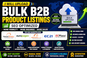 upload bulk b2b product listing SEO tradewheel europages alibaba ec21 ecplaza