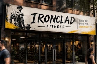 shop signage, storefront displays, banners, and posters