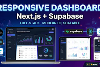 build responsive dashboard with next js supabase backend
