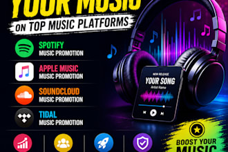 do spotify music apple music soundcloud music tidal music promotion