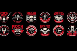 create premium dj, music, podcast, entertainment logo