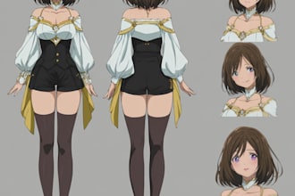design anime character turnaround sheet