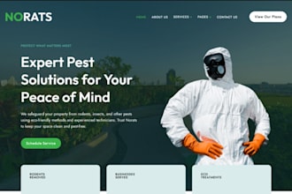 build wix pest control website fumigation website cleaning service website