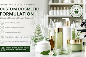 do professional cosmetic chemist for custom skincare and haircare formulation