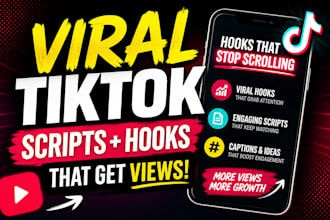 create viral tiktok scripts and hooks