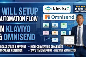 setup automation flows in klaviyo and omnisend