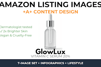 design amazon listing images and content for beauty