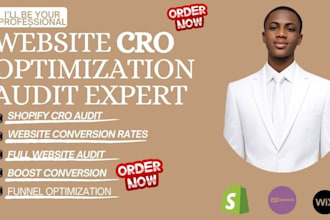 etsy, shopify cro audit and fix for best website conversion