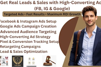 setup facebook  google ads meta and instagram ads campaign for leads and sales