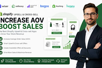 setup shopify upsell cross sell wiser selleasy essential aov bogos kaching hoppy