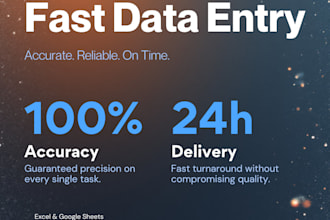 be your virtual assistant for data entry and web research