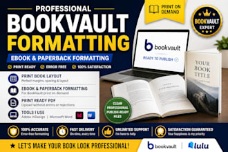 do book formatting for lulu ebook and paperback formatting for bookvault