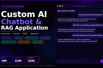 build a custom ai chatbot or rag application using langchain and openai