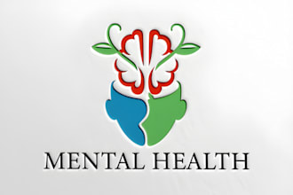 design minimalist mental health, clinic, healthcare, pharmacy or medical logo
