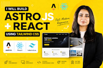 build astro js react website using tailwind CSS