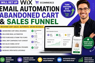 setup wix ecommerce email automation wix abandoned cart wix sales funnel