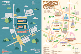 create customized and original illustrated maps, floor plans