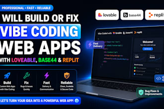 build or fix vibe coding web apps with base44 and replit
