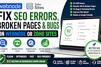 fix SEO errors broken pages and bugs  webnode duda draftpage zoho sites website