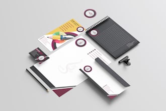 design business card, letterhead, and full stationery kit
