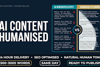humanise and rewrite your ai generated for SEO