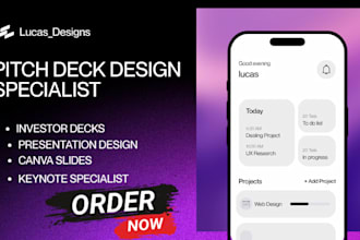 powerpoint presentation design, pitch deck design, keynote, canva presentation