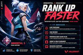 coach you to rank up in valorant immortal 3 level coaching