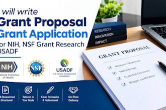 write grant proposal grant application for nih, nsf grant research usadf