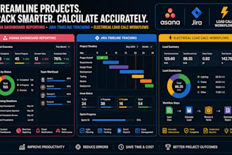 asana dashboard reporting jira timeline tracking electrical load calc workflows