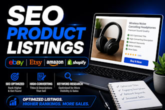 create SEO product listings for ebay, amazon and more