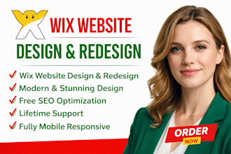 design or redesign your wix website edit wix,  wix ecommerce for your business