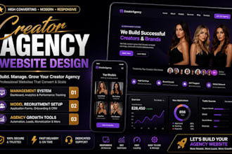design onlyfans agency website with subscription, management website live stream