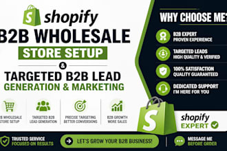 shopify b2b wholesale store setup and targeted b2b lead generation b2b marketing