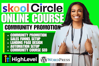 skool community promotion skool course setup skool ccircle so community manager